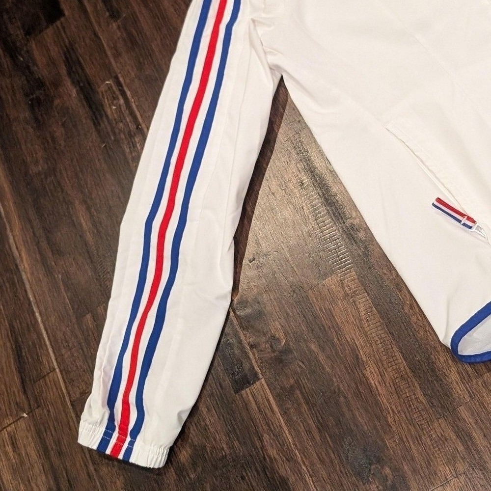 Vintage Y2K Adidas France Track Jacket Womens S White 3 Stripes Zip Embroidered - Picture 4 of 12